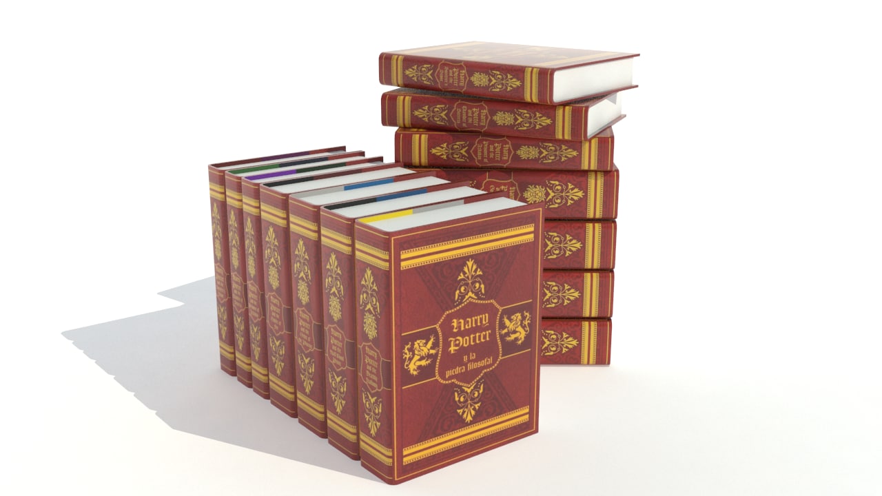 harry potter book 3d model