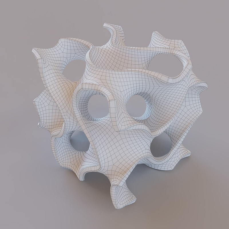 gyroid mathematical abstract 3d max