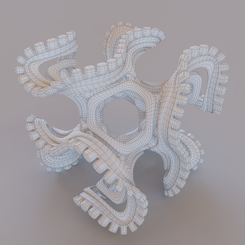 gyroid mathematical abstract 3d max