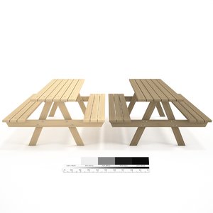 wooden wood bench 3d max