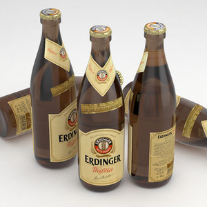 beer bottle bier 3d x