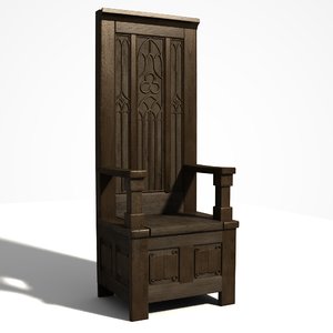 3d chair throne model