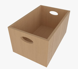 3d wooden box wood