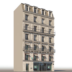 3d model fasade champs-elysees