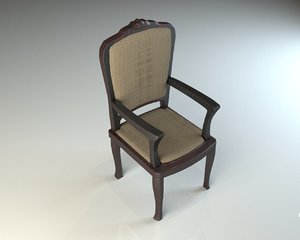 wooden chair upholstery 3d max