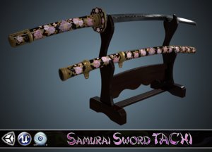 3d sword samurai tachi