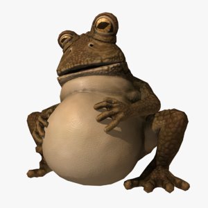 fat frog rig 3d model