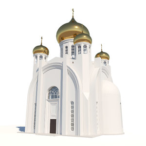 3d orthodox cathedral architecture model