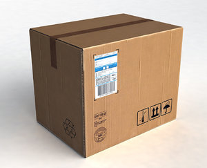 cardboard package box max free