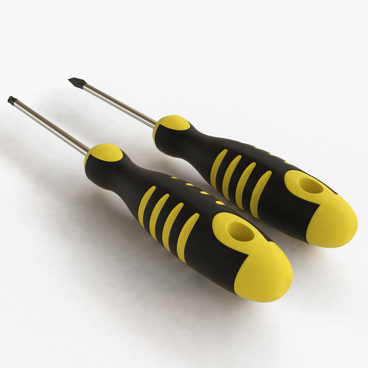screwdrivers flathead phillips 3d obj