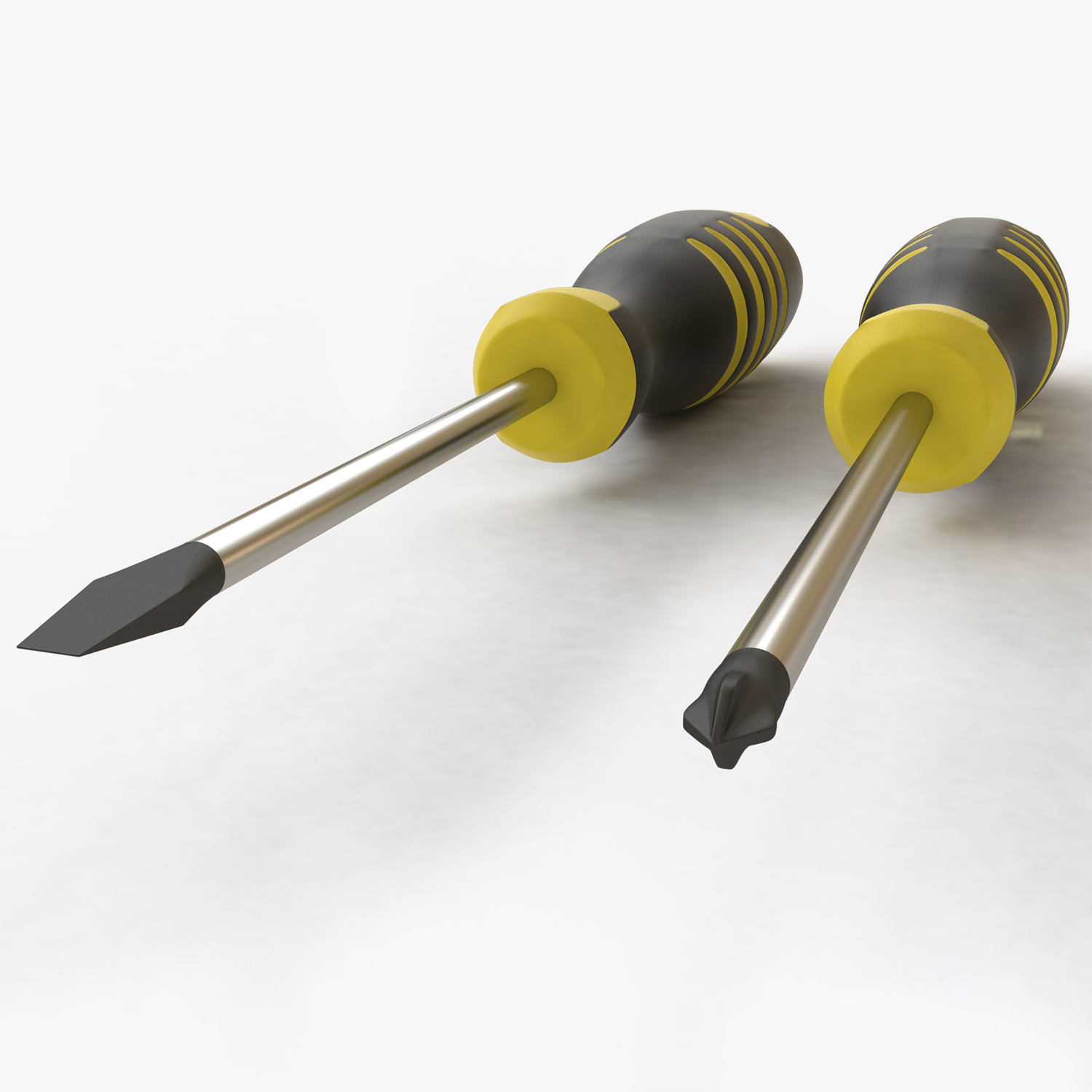 screwdrivers flathead phillips 3d obj