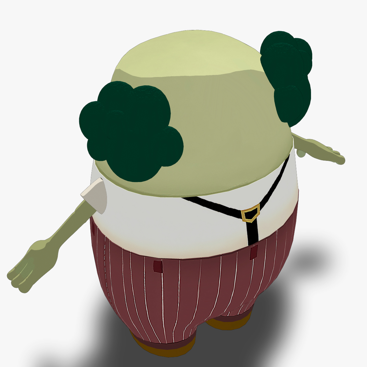 low-poly rigged dad bean character