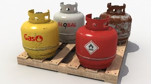 3d fuel cylinders tank