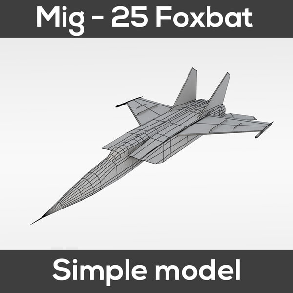 3d obj mig-25 foxbat simple