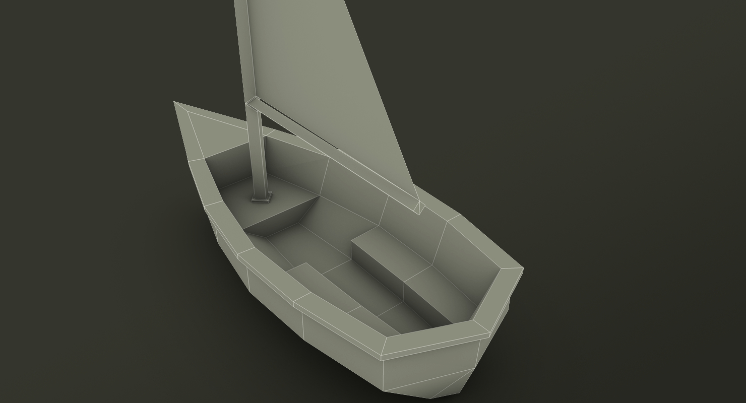 sailboat sail boat 3d model