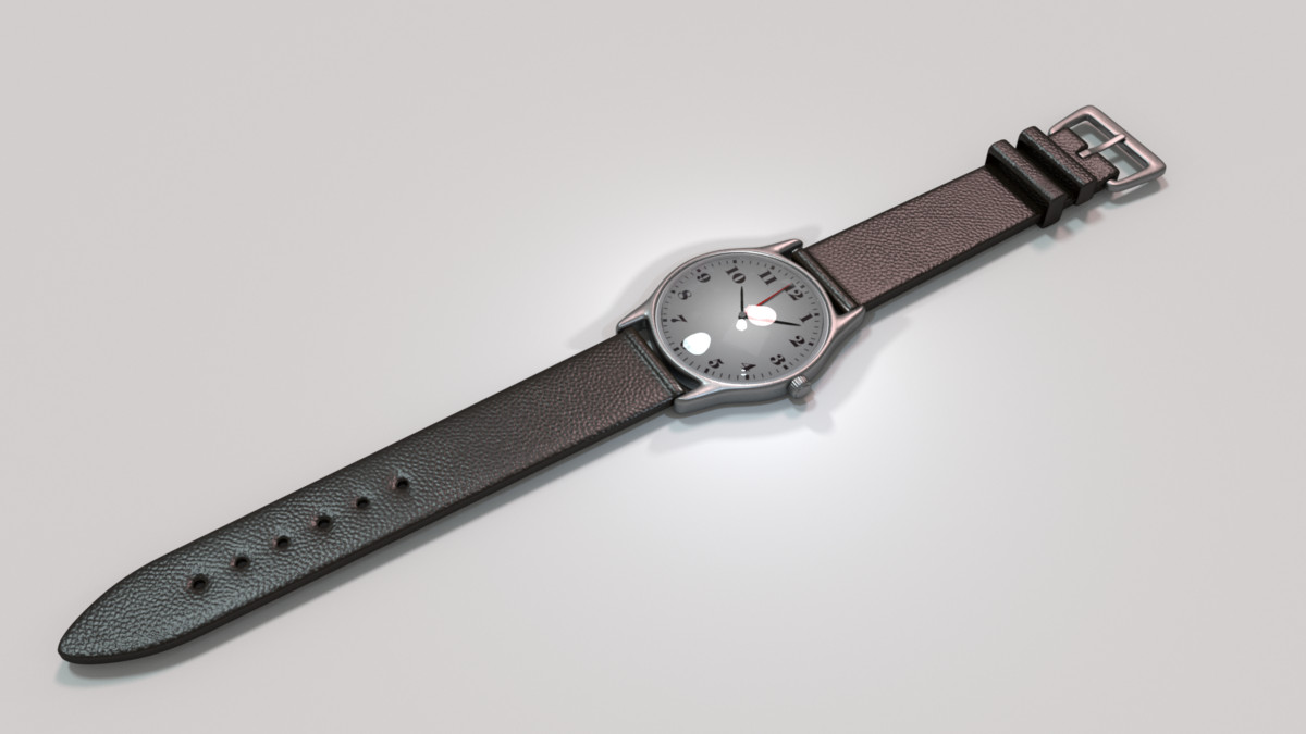 3d model realistic wristwatch