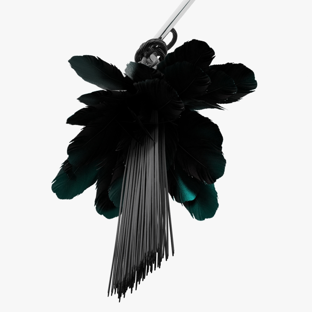 curtain feather raven tassel  3d  model 