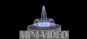 3D Animation video of fountain spray ring.