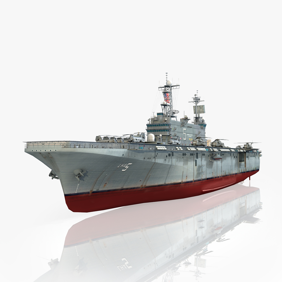 uss peleliu lha-5 3d model