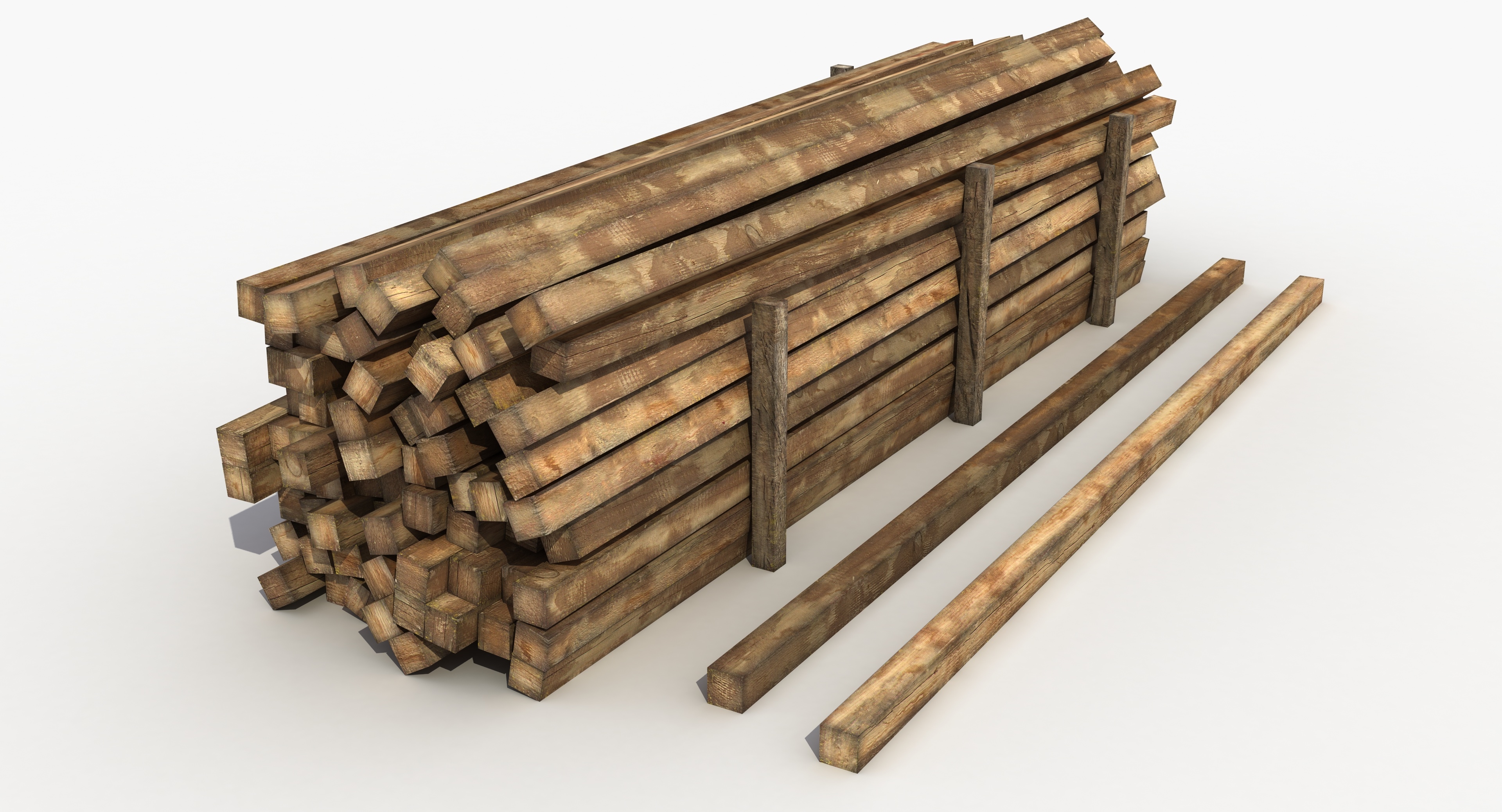 3d model wooden wood beam