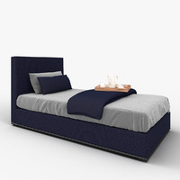 Twin Bed 3d Models For Download Turbosquid - single bed 3d model free download