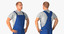 construction worker blue overalls 3d max