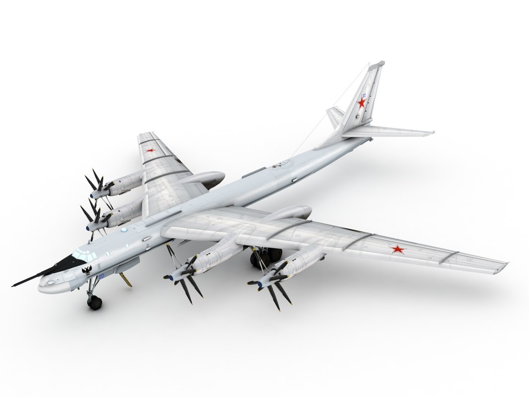 tupolev tu-95 bear bomber 3d model