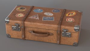 3d old suitcase model