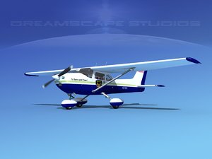 cessna 172 skyhawk 1976 3d max