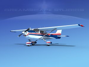 cessna 172 skyhawk 1976 3d model