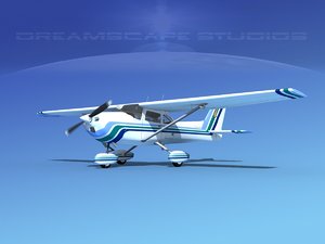 cessna 172 skyhawk 1976 3d model