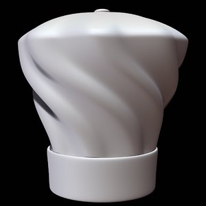 3d model chef hat