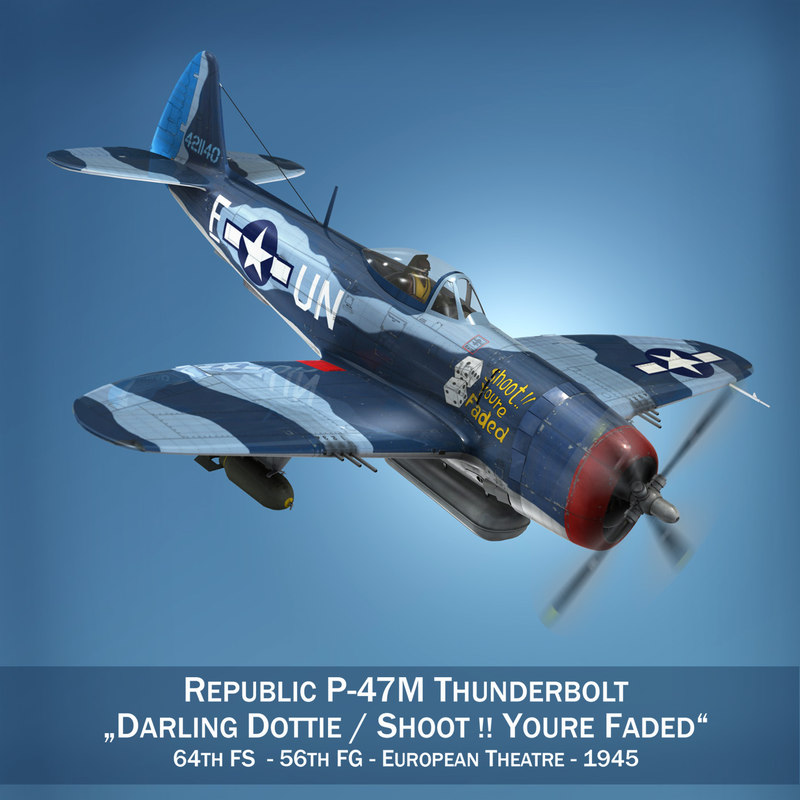 Modelo 3d Republic P 47m Thunderbolt Darling Dottie Turbosquid