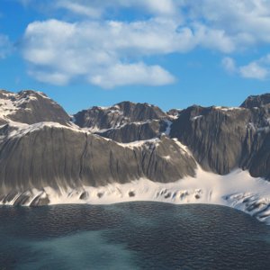 3d model arctic landscape mountain