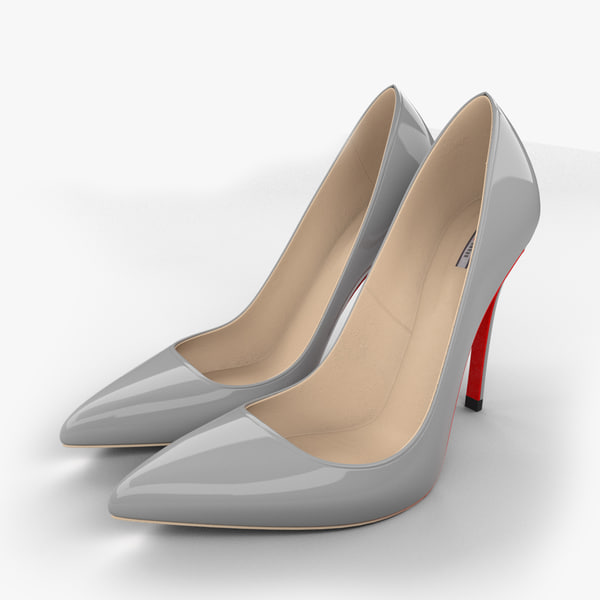 realistic stiletto shoes 3d model