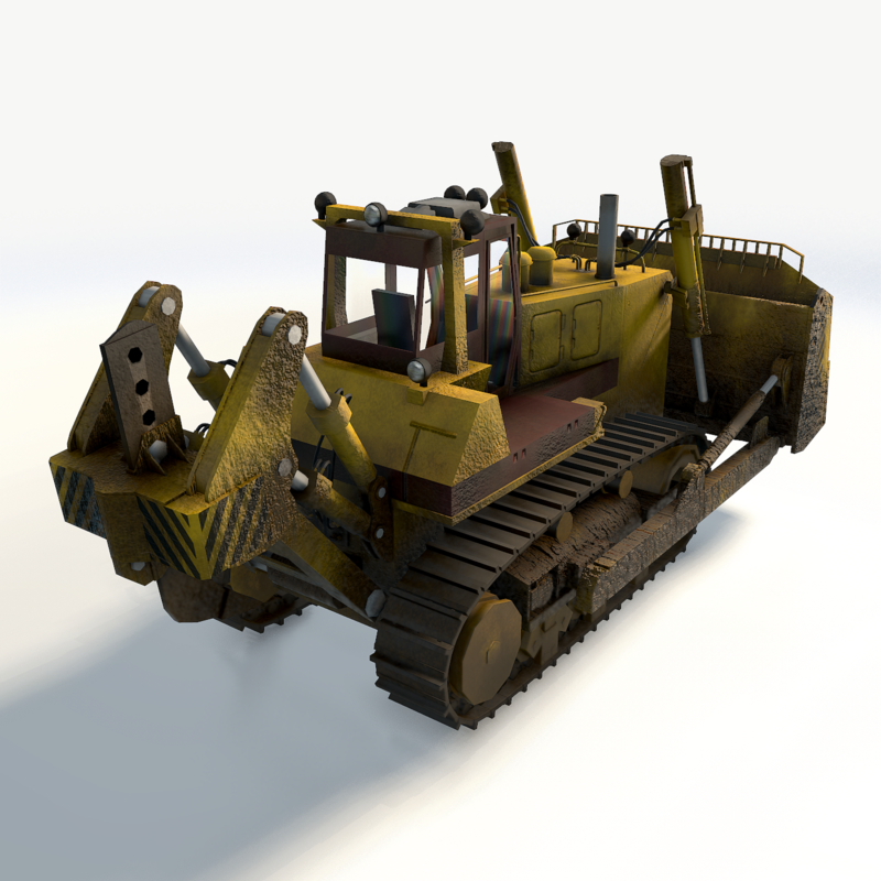 3d Model Of Bulldozer Dozer