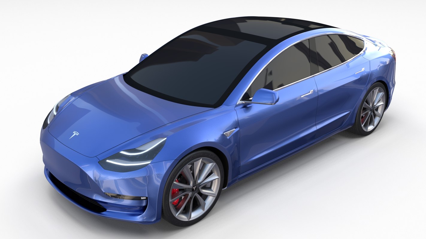 3d tesla 3 model