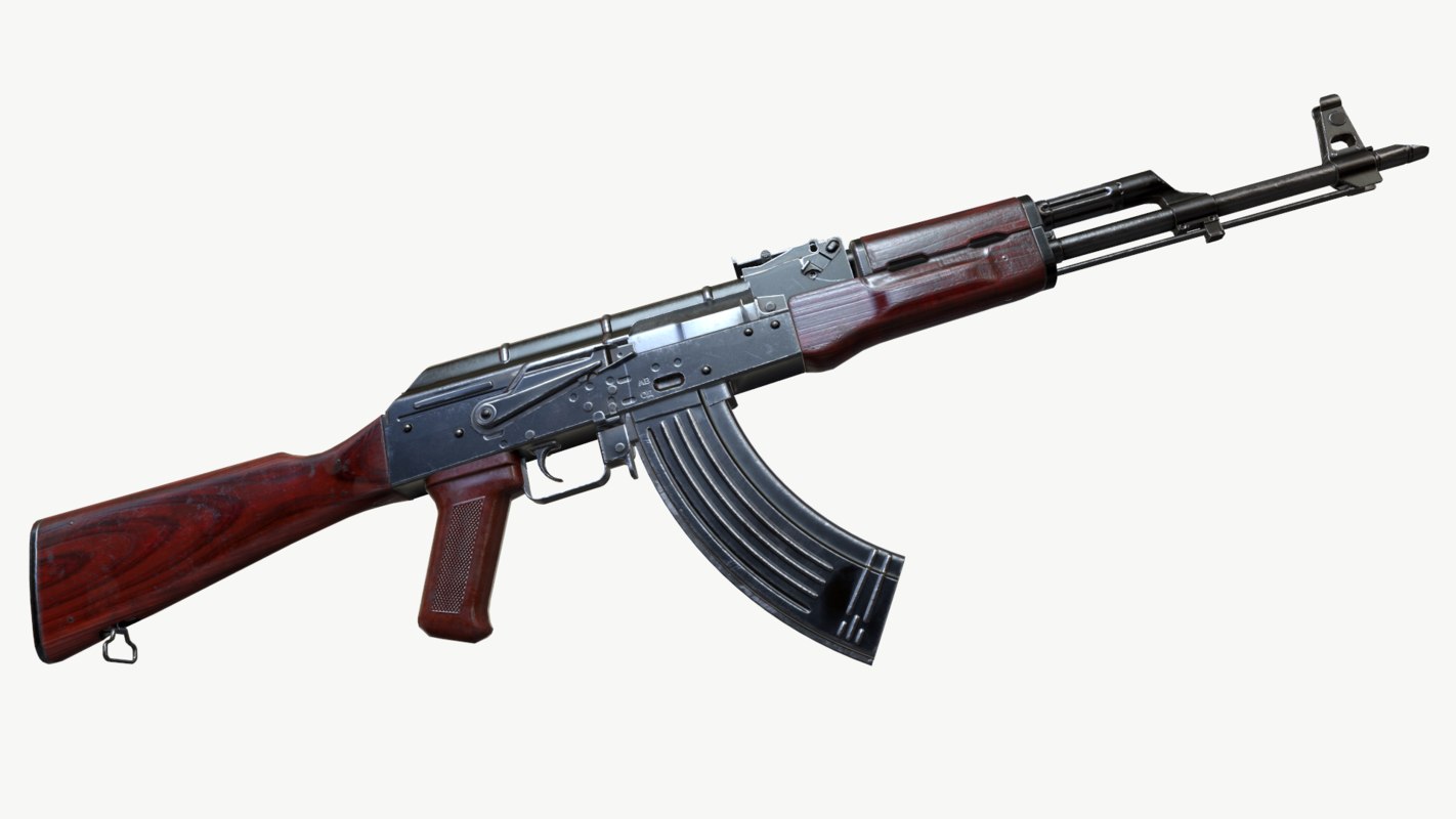 akm automatic rifle ak47 3d model