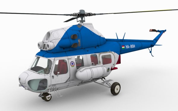 mil mi-2 3d obj
