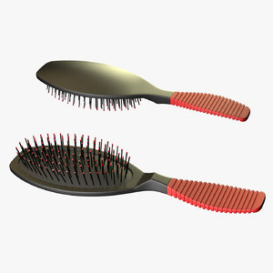 3d hair brush model