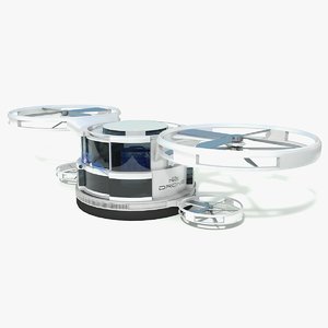 3d sci fi drone concept