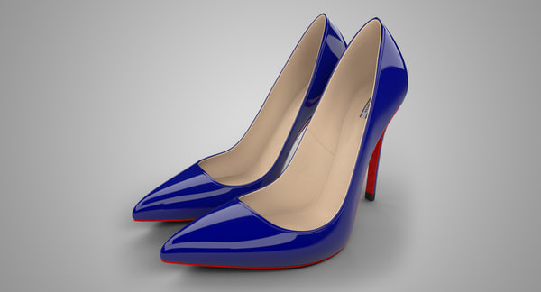 blue stiletto shoes