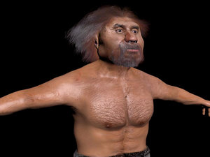 3d neanderthal man model