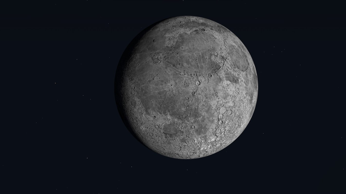 moon resolution 4k 3d c4d