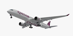airbus a350-900 qatar airways 3ds
