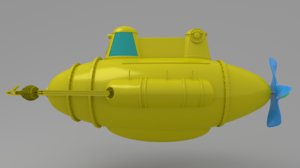 submarine investigation 3d model
