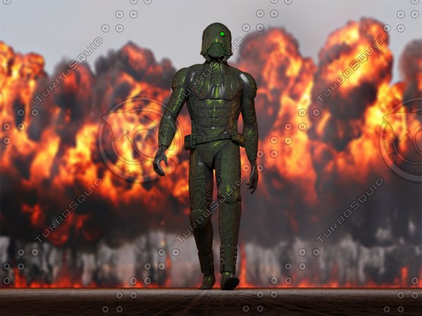Futuristic Ninja Soldier 3d Model