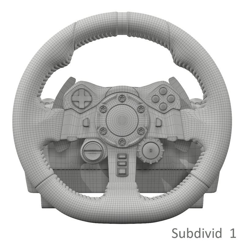 logitech g29 steering wheel 3d model