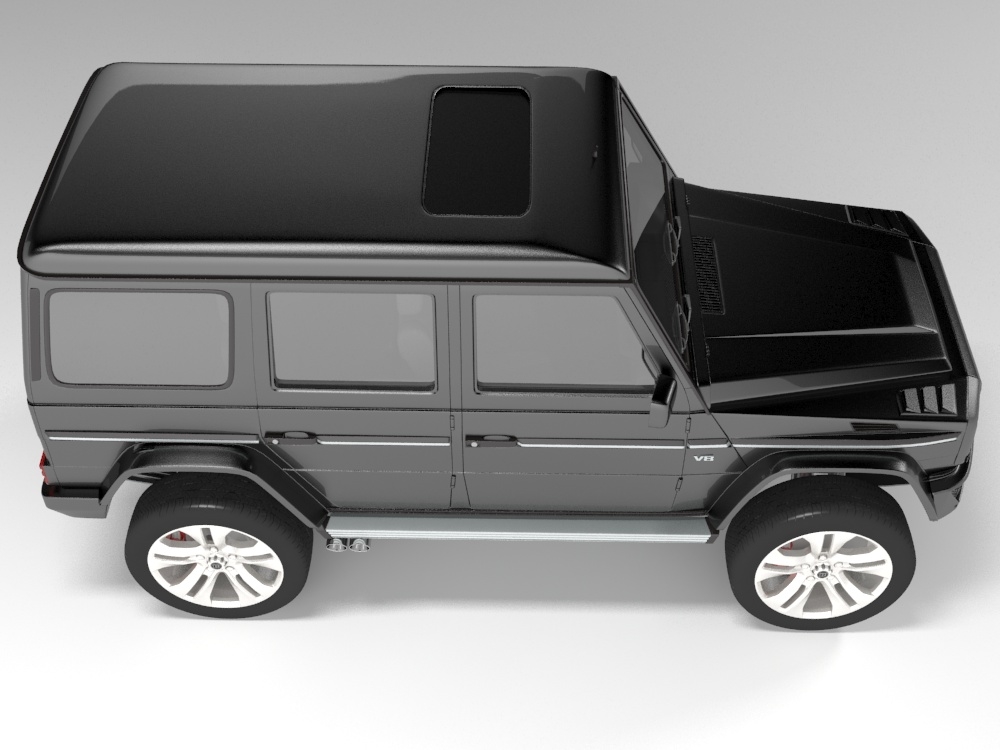 Black Gelandewagen Brabus Version 3d Model
