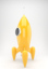 yellow rocket toy 3d obj